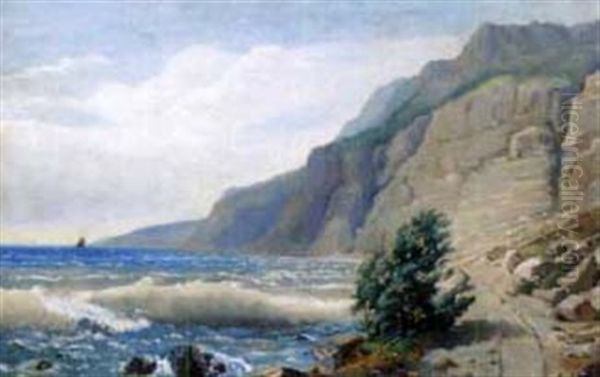 Kustenlandschaft Oil Painting by Henri Luc Mottu