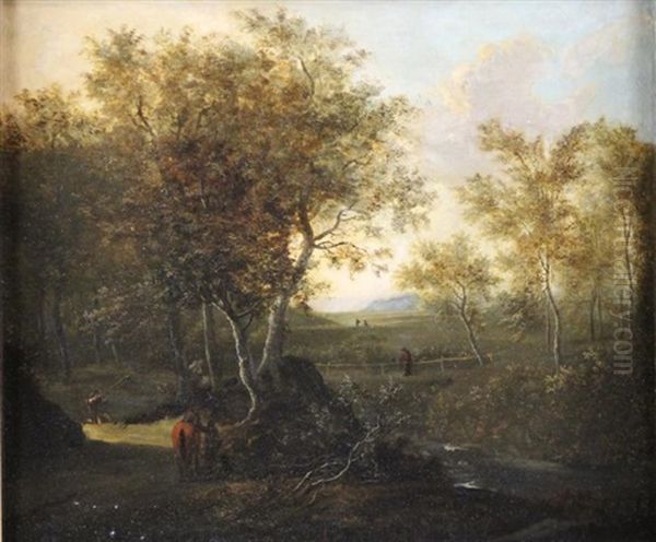 Scene Animee Avec Un Cheval Oil Painting by Frederick De Moucheron