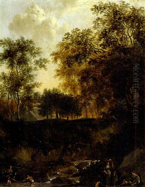 Italianische Landschaft Oil Painting by Frederick De Moucheron