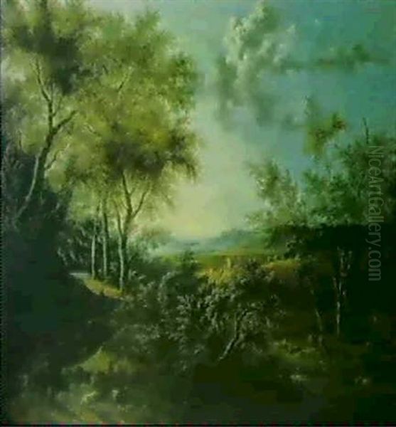 Scene Pastorale Dans La Campagne Romaine Oil Painting by Frederick De Moucheron