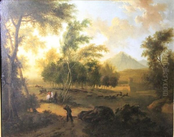 Chasse Aux Cerfs Oil Painting by Isaac de Moucheron