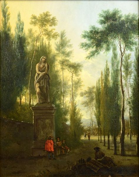 Garden With Figures Oil Painting by Isaac de Moucheron