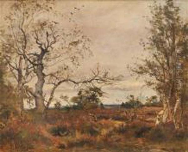 Foret En Automne Oil Painting by Alfred Mouillon