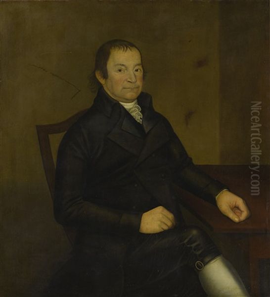 Portrait Of Timothy Atwater Oil Painting by Reuben Moulthrop