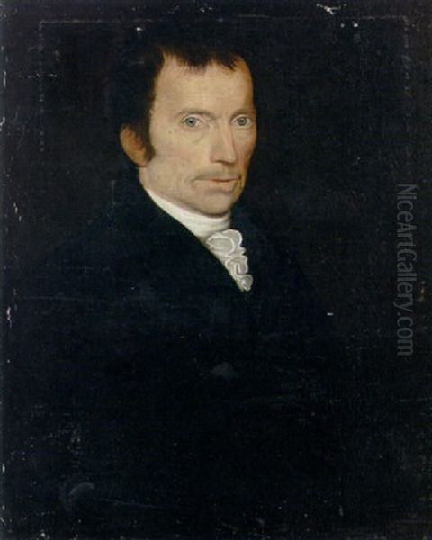 Portrait Of Reverend Jeremiah Day Oil Painting by Reuben Moulthrop