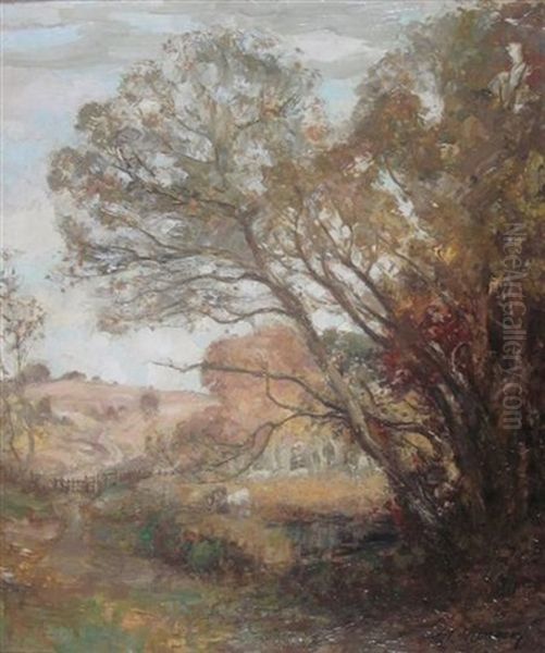 Autumn In Galloway Oil Painting by William Mouncey