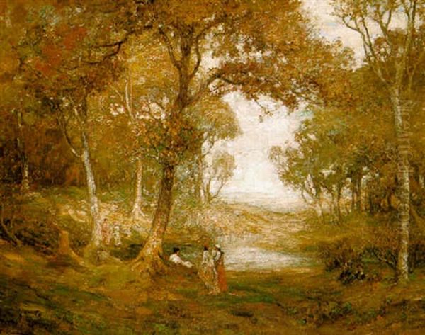 Golden Autumn, Galloway Oil Painting by William Mouncey