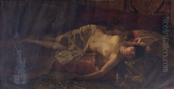 Esclave Nue Oil Painting by Pierre-Joseph Mousset