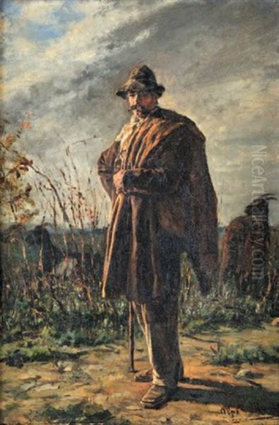 Le Berger Oil Painting by Jean Joseph Marie Alphonse Moutte