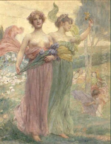 Floreal Oil Painting by Henry Siddons Mowbray