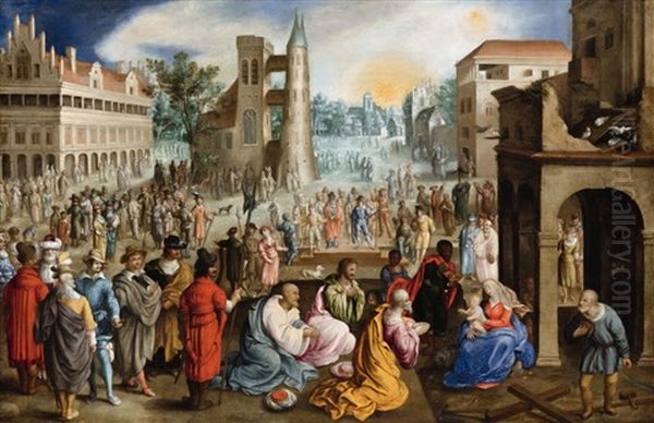 The Adoration Of The Magi Oil Painting by Anton Mozart