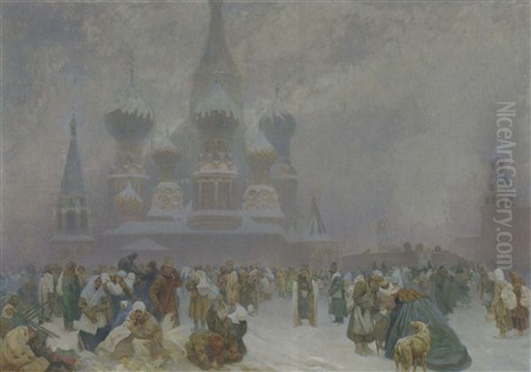 The Abolition Of Serfdom In Russia (reduced Version) Oil Painting by Alphonse Mucha