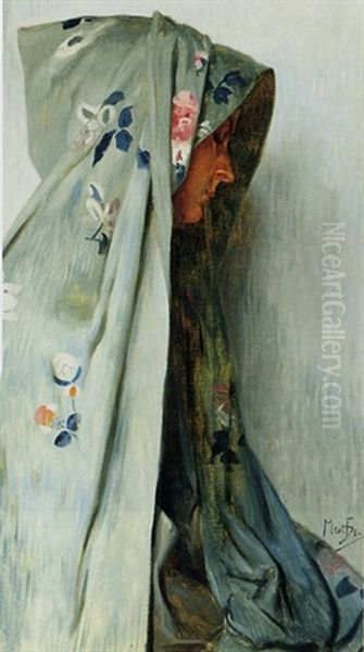 Solitude Oil Painting by Alphonse Mucha