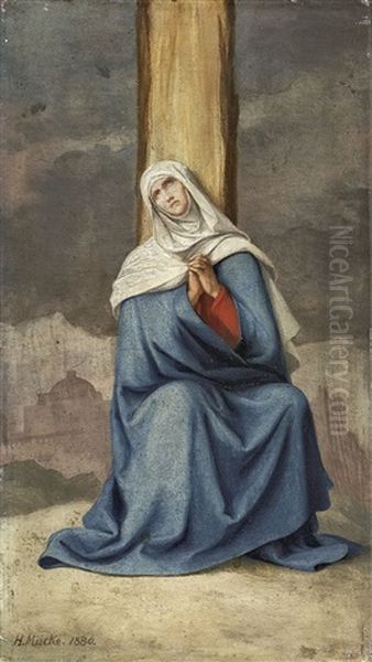 Trauernde Muttergottes Oil Painting by Karl Anton Heinrich Mucke