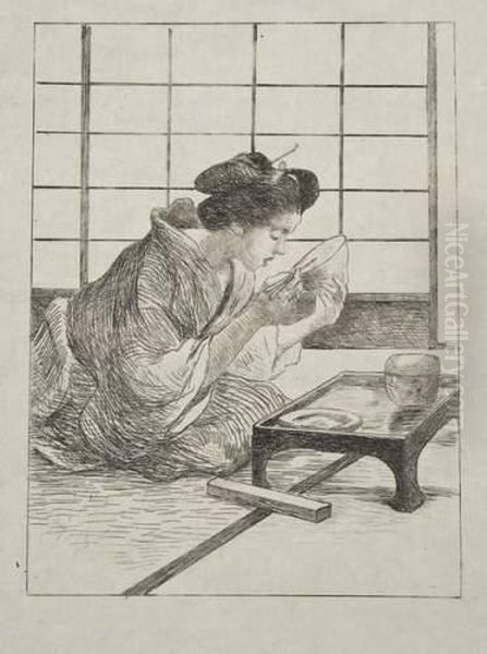 Croquis Japonais Oil Painting by Georges Ferdinand Bigot