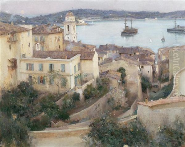 Villefranche Sur Mer Oil Painting by Jules Alexis Muenier