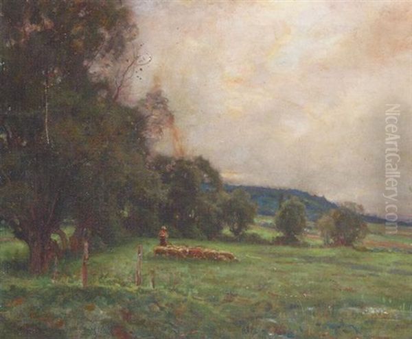 Scene Pastorale Oil Painting by Jules Alexis Muenier