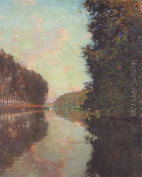 Reflets Sur La Riviere Oil Painting by Jules Alexis Muenier