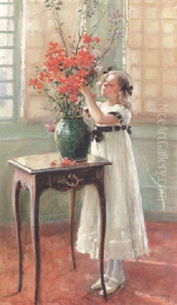 The Flower Arranger Oil Painting by Jules Alexis Muenier