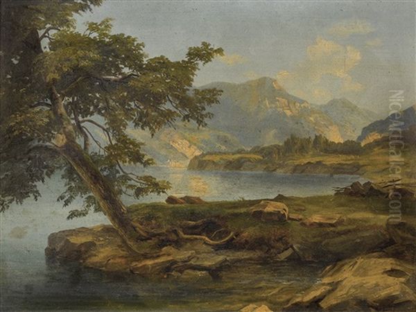 Kastanienbaum Mit Stanserhorn Oil Painting by Jost Muheim