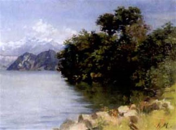 Bei Tribschen Oil Painting by Jost Muheim