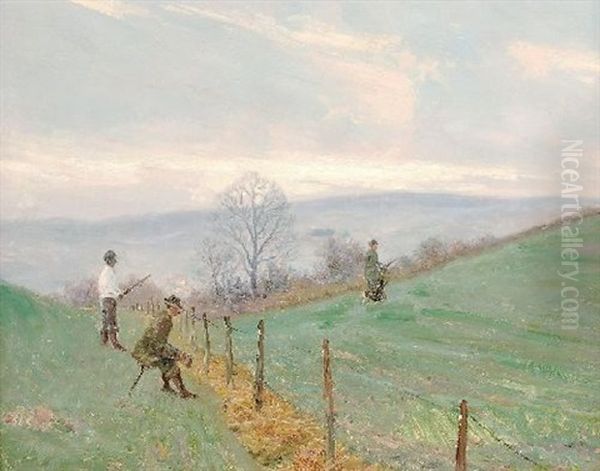 Auf Der Jagd Oil Painting by Albert Ernst Muehlig