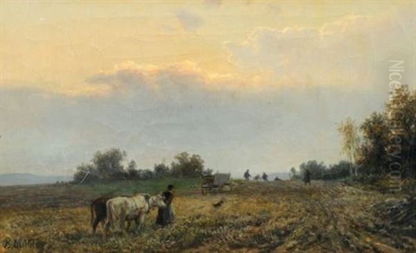 Heimkehr Vom Felde Oil Painting by Bernhard Muehlig