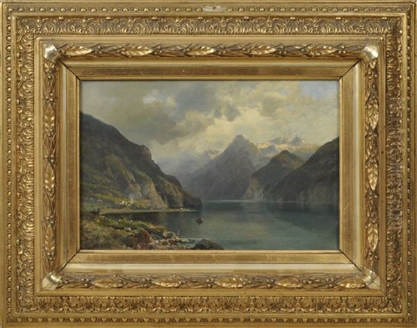 Landschaft Am Vierwaldstatter See Oil Painting by Bernhard Muehlig