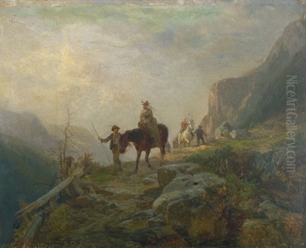 Ausflug In Die Schweiz Oil Painting by Bernhard Muehlig