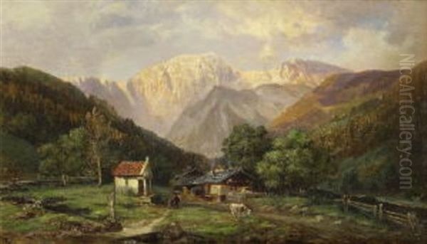 Blick Auf Den Hohen Goll Oil Painting by Bernhard Muehlig