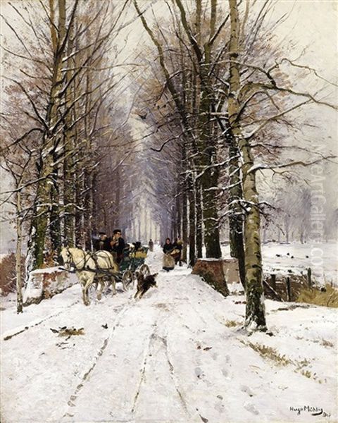 On The Way To The Market Oil Painting by Hugo Muehlig