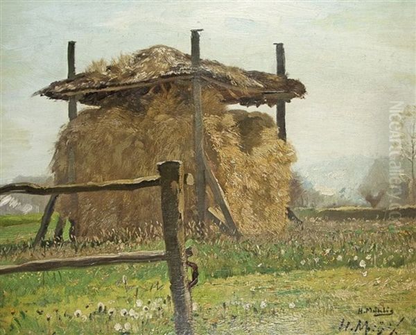 Tenne In Flingern Oil Painting by Hugo Muehlig