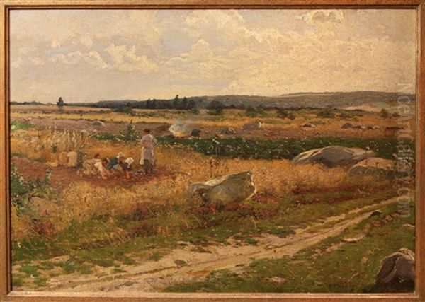 Hessische Landschaft Oil Painting by Hugo Muehlig