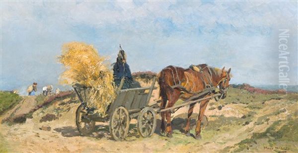 Hessische Bauern Bei Der Arbeit Oil Painting by Hugo Muehlig