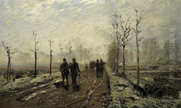 Reifmorgen Oil Painting by Hugo Muehlig