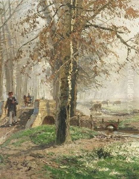 Dusselthalerallee Oil Painting by Hugo Muehlig