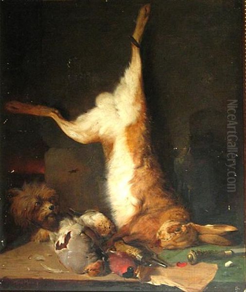 A Still Life With Dead Game Oil Painting by Meno Muehlig