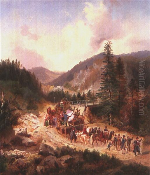 Der Hochzeitszug Oil Painting by Meno Muehlig