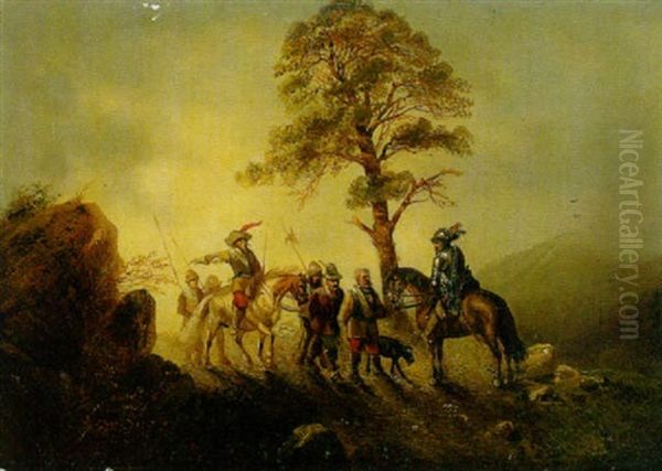 Landsknechte, Reiter Und Bauern Oil Painting by Meno Muehlig