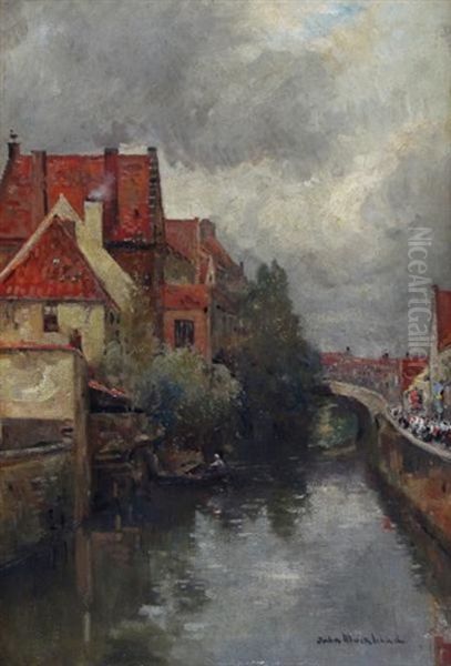 Quay St-augustine, Bruges by John Muirhead