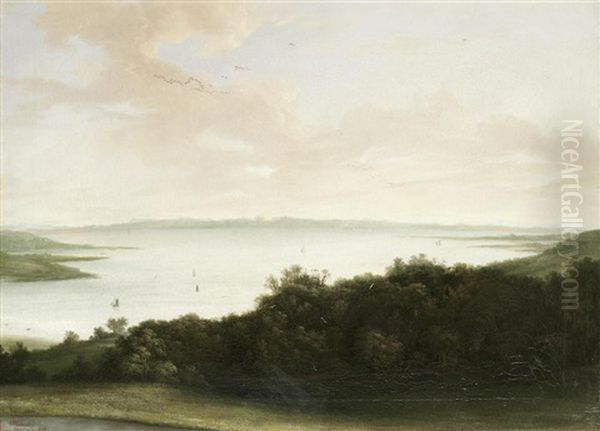 Cork Harbour Oil Painting by Jeremiah Hodges Mulcahy