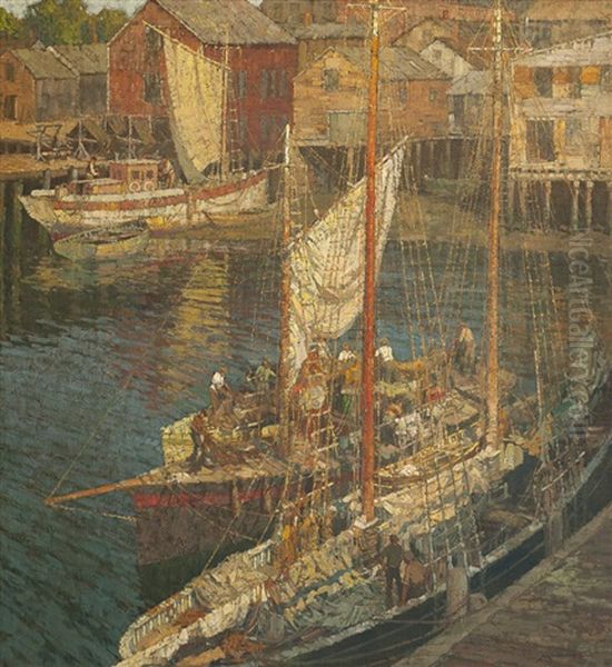 Morning, Gloucester Harbor by Frederick J. Mulhaupt