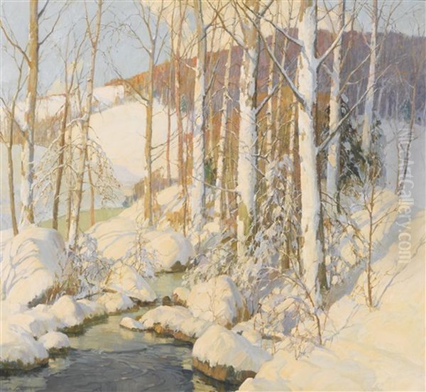 Winter Calm Oil Painting by Frederick J. Mulhaupt