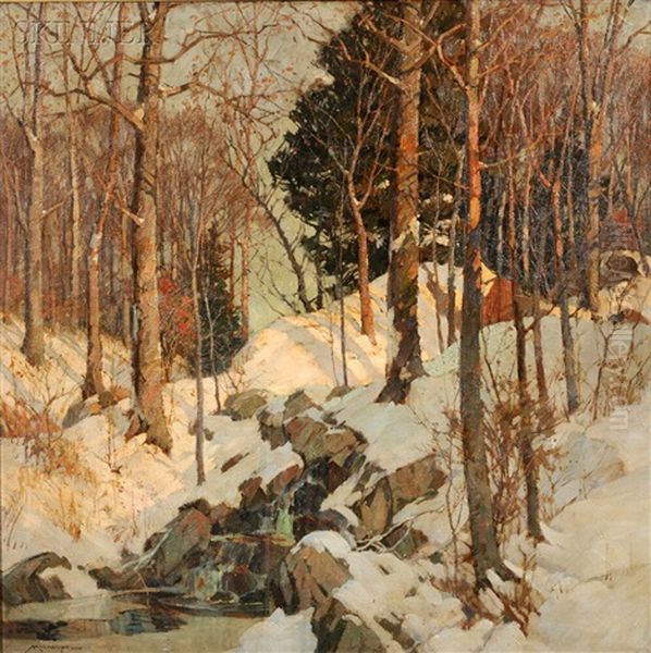 Winter's Jewels Oil Painting by Frederick J. Mulhaupt