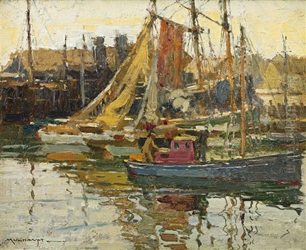 Gloucester Oil Painting by Frederick J. Mulhaupt