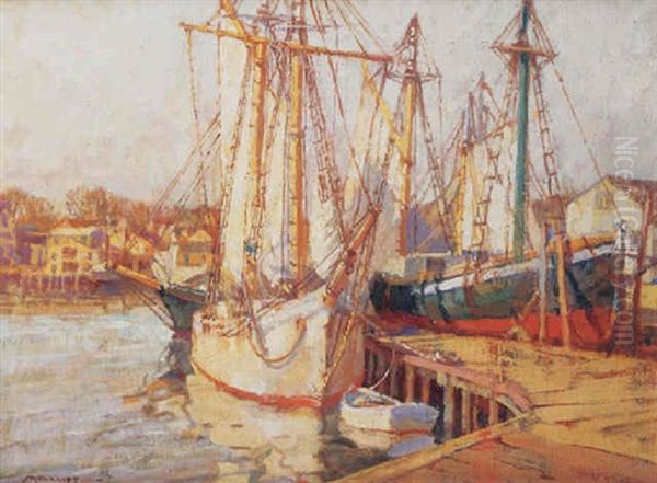 The Yankee At Gloucester Oil Painting by Frederick J. Mulhaupt