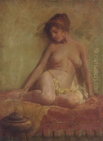 A Daughter Of The Orient Oil Painting by Frederick J. Mulhaupt