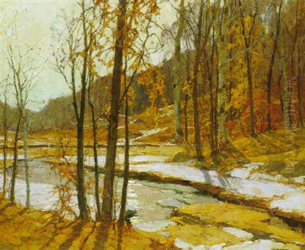 Autumn Landscape Oil Painting by Frederick J. Mulhaupt