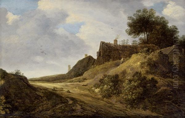 Dunenlandschaft Mit Hutten Oil Painting by Pieter Mulier the Elder