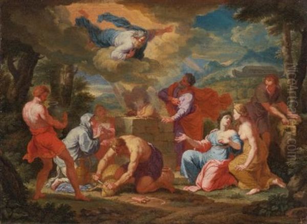 The Sacrifice Of Noah Oil Painting by Pieter Mulier the Elder